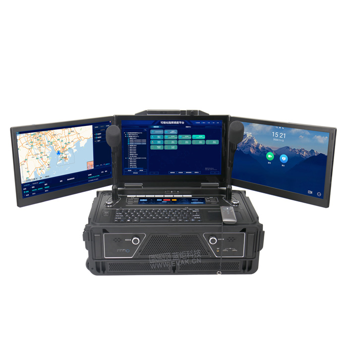 三联屏应急指挥箱视频会议终端语音综合调度台前线指挥中心（DP-9000-2U）