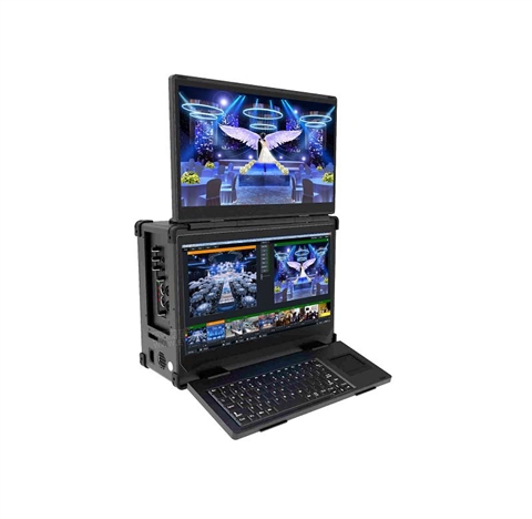 便携式双屏直播录播一体机虚拟演播绿幕抠像导播切换台（EPC-830U）