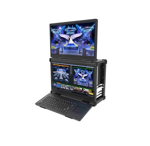 便携式双屏直播录播一体机虚拟演播绿幕抠像导播切换台（EPC-830U）