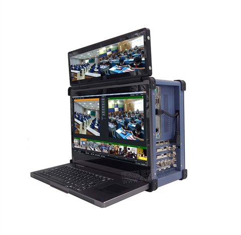 下翻便携式双屏直播录播一体机虚拟演播抠像导播切换台（EPC-830S）