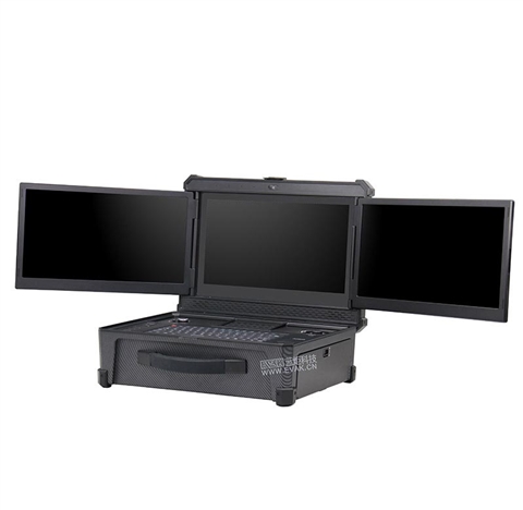 15.6寸国产化飞腾D2000三屏移动应急视频通讯指挥箱（DP-9000F）